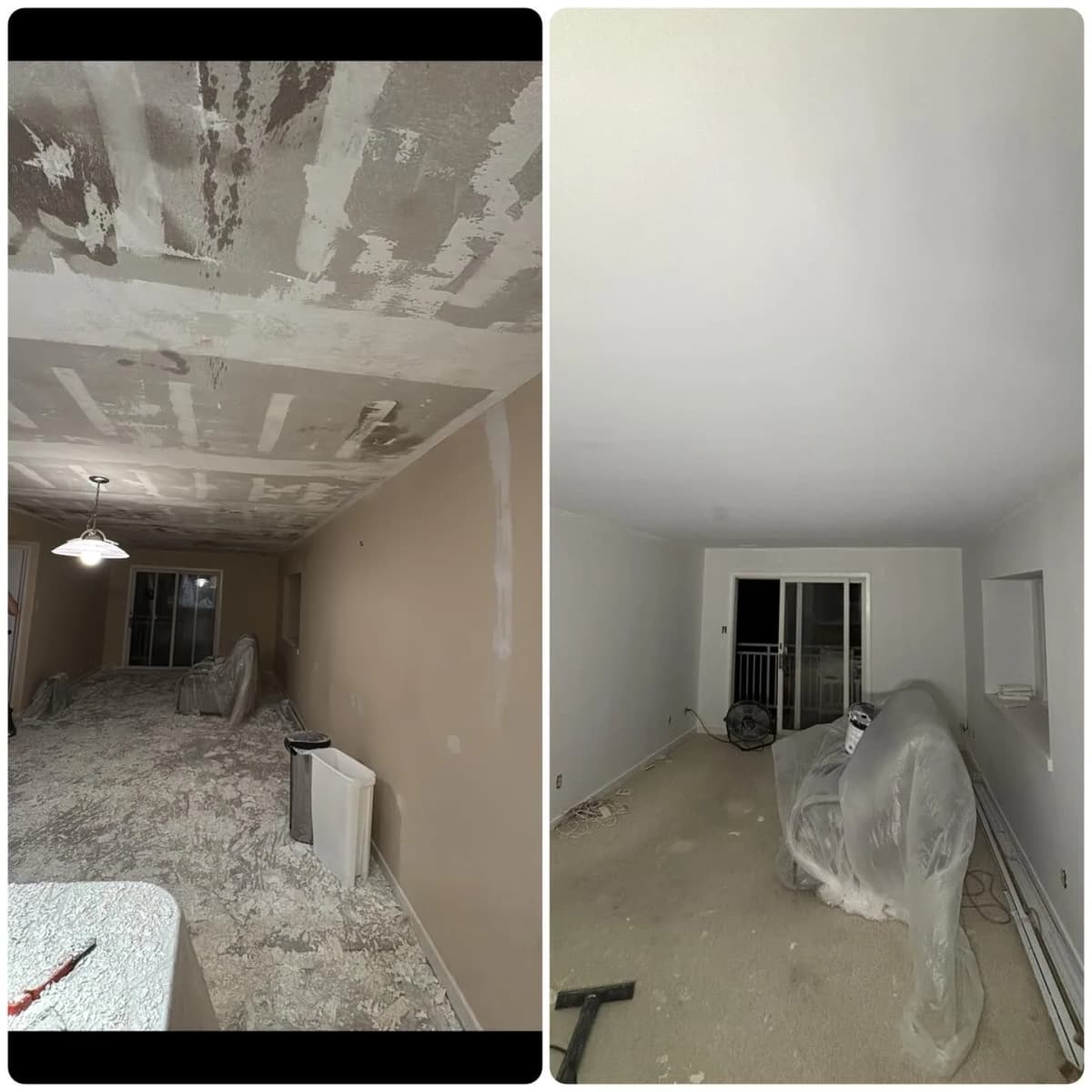 Drywall repair project by Perfect Finish Painters in South Jersey
