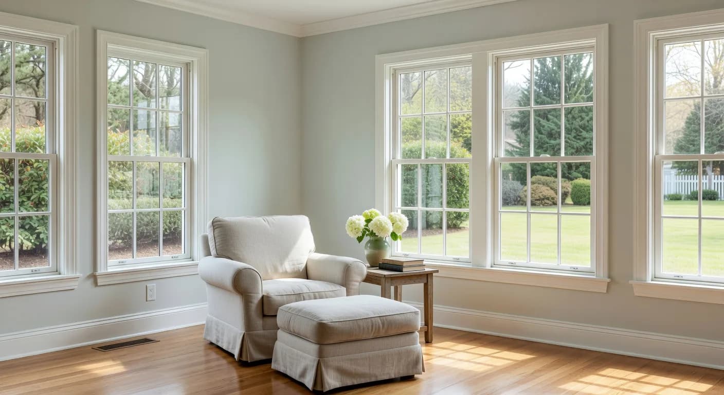 Sherwin-Williams Snowbound white paint on interior walls in a South Jersey home